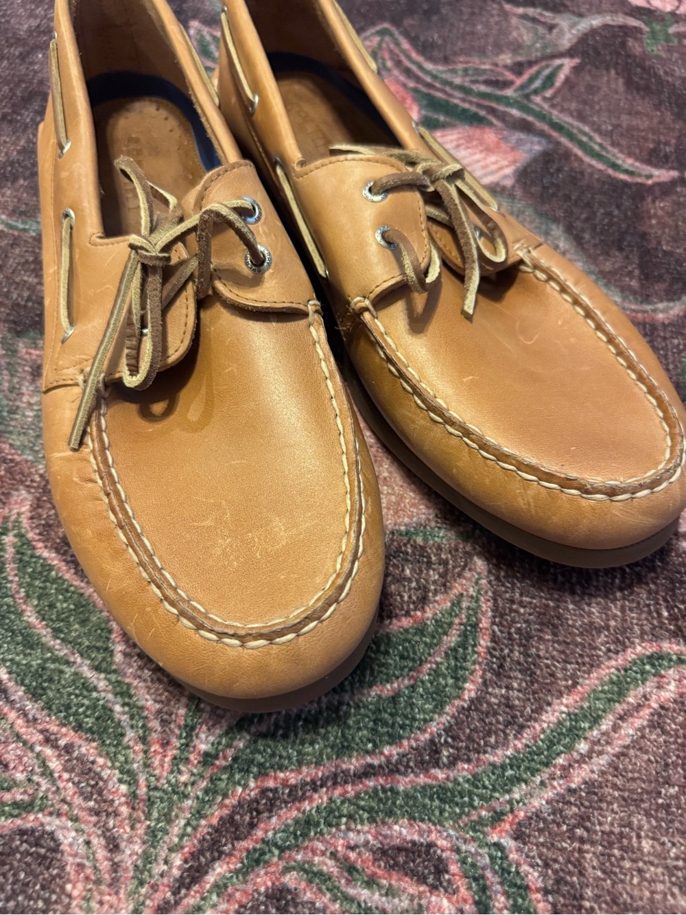 Sperry Top-Sider Classic Men's Tan Light Brown Leather Boat Shoes Size 16